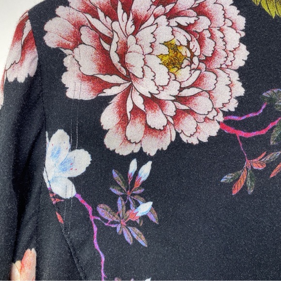 Johnny Was 3J Workshop Velvet mix Black Long Sleeve Top shirt Blouse Size Medium - Picture 14 of 15